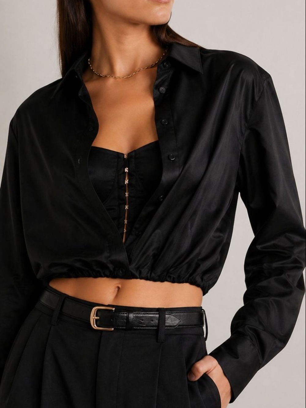 RtA Ludovica Bustier Top in Black Multi function / Wear - size Medium